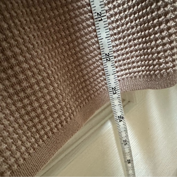 Eileen Fisher Beige Tan Open-Front Cardigan Sweater cropped XS waffle - Picture 5 of 6